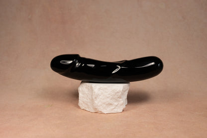 Obsidian Fallos – Sort Obsidian Krystaldildo