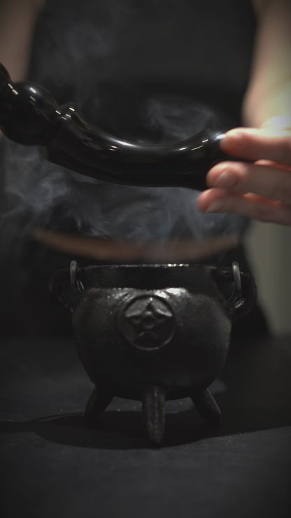 Heksegryde i støbejern med pentagram